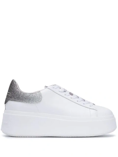 Ash Moby Glitter Combo Low-top Sneakers In White