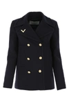 VALENTINO VALENTINO DRILL DRAP PEACOAT