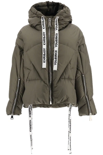 Khrisjoy Khris Puffer Jacket In Green,khaki