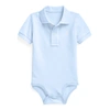 Polo Ralph Lauren Babies' Cotton Mesh Polo Bodysuit In Elite Blue/c1750