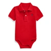 Polo Ralph Lauren Cotton Mesh Polo Bodysuit In Rl 2000 Red