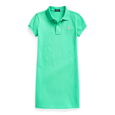 Polo Ralph Lauren Cotton Mesh Polo Dress In Sunset Green/c3125