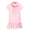 Polo Ralph Lauren Kids' Cotton Mesh Polo Dress In Carmel Pink/c7349
