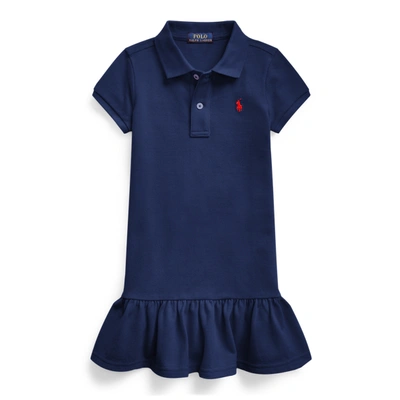 Polo Ralph Lauren Kids' Cotton Mesh Polo Dress In Newport Navy/c3870
