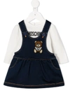 MOSCHINO TEDDY BEAR EMBROIDERED LAYERED DRESS