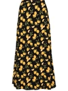 REFORMATION BEA LEMON PRINT MIDI SKIRT