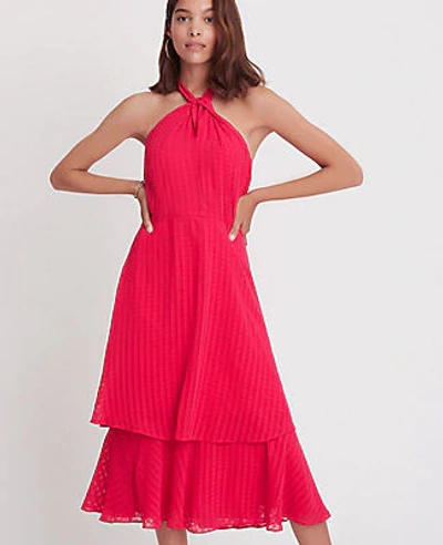 ann taylor plaid halter dress Petite Shadow Tiered Maxi In Exotic Pink Location: Todd Snyder Upper East Side