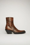 ACNE STUDIOS Western leather boots Brown