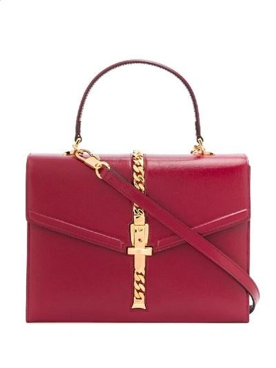 Gucci Small Sylvie 1969 Top Handle Bag In Red