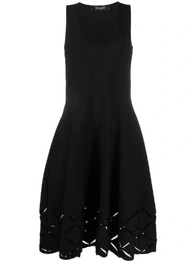 Versace 镂空细节连衣裙 In Black
