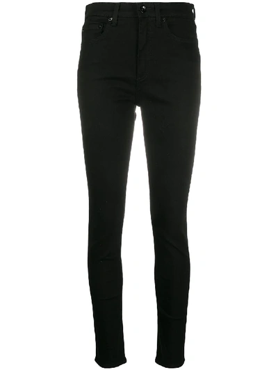 Rag & Bone Nina High Rise Skinny Jeans In Black,animal Print