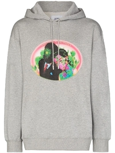 Opening Ceremony Figures Relaxed-fit Hoodie In Grey Melang
