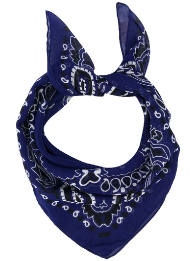 Destin Bandana Print Scarf In Blue