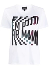 Emporio Armani Abstract Logo Print T-shirt In White