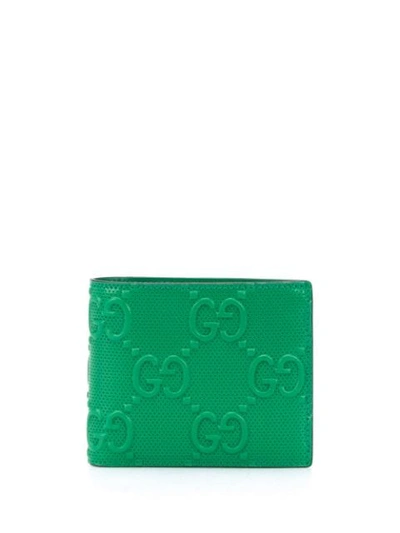 Gucci Portemonnaie Mit Logo-prägung In Green