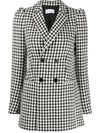 RED VALENTINO CHECK-PATTERN DOUBLE-BREASTED BLAZER