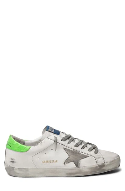 Golden Goose Super-star Sneaker In White/ Ice/ Green