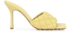 Bottega Veneta Womens Green Padded Quilted-leather Heeled Mules 5.5 In Pear