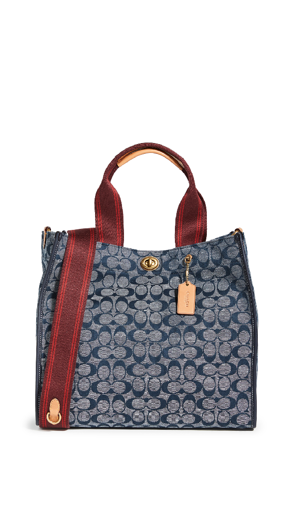 coach tote 22 in signature chambray