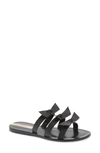 KAANAS RECIFE KNOTTED SLIDE SANDAL,353W-BLK