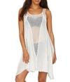 Elan Crochet Inset Cover-up Dress In White