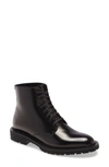 Saint Laurent Army Polished-leather Ankle Boots In Black