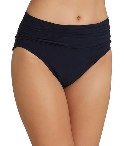 Magicsuit Jersey Shirred Tummy Control Bikini Bottoms In Black