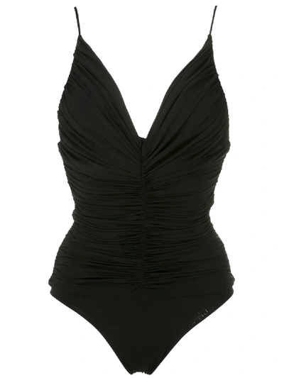 Clube Bossa Draped Chalou Swimsuit In Black