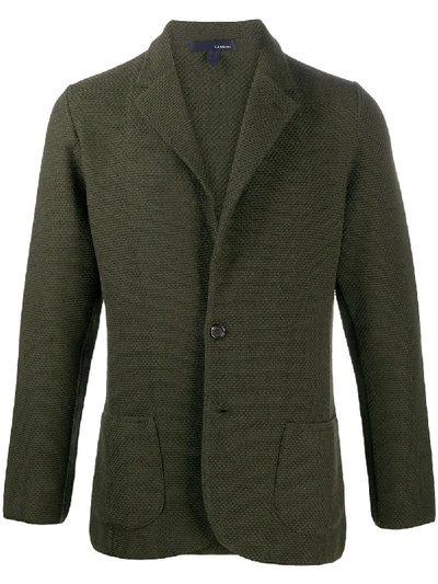 Lardini Single-breasted Wool Blazer In Green