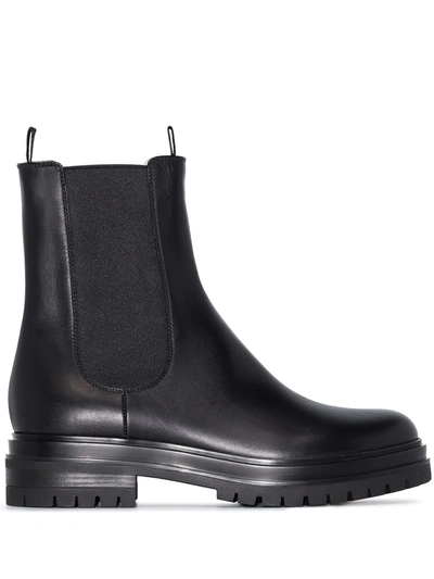 Gianvito Rossi Chester Leather Chelsea Boots In Black