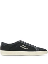 SAINT LAURENT LOGO-PRINT LOW-TOP SNEAKERS