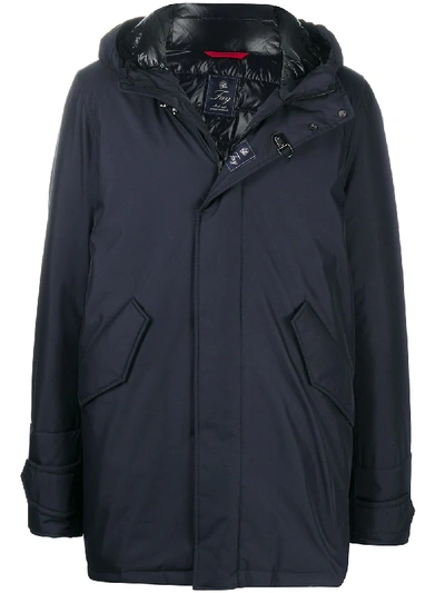 Fay Double-layer Padded Coat In Blau