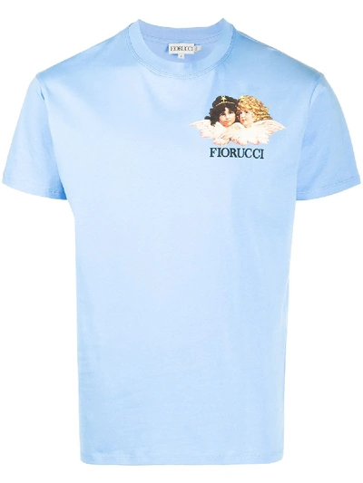 Fiorucci T-shirt Mit Engel-print In Blue