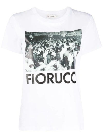 Fiorucci Club Disco Print T-shirt In White
