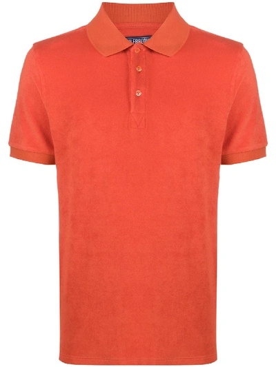 Vilebrequin Textured Polo Shirt In Red