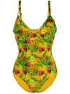 VILEBREQUIN REVERSIBLE LEAF PRINT SWIMSUIT