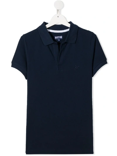 Vilebrequin Teen Plain Piqué Polo Shirt In Blue