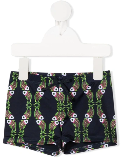 Vilebrequin Kids' Sweet Fishes Print Trunks In Blue