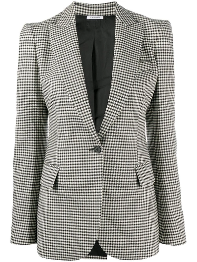 P.a.r.o.s.h Checked Fitted Blazer In Black