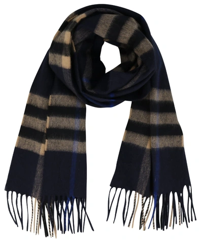 Burberry Giant Check Print Scarf In Blue
