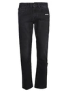 OFF-WHITE JEANS SLIM,OMYA011E20DEN001 1001 BLACK WHITE