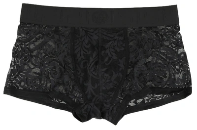 Versace Lace Boxer In Black