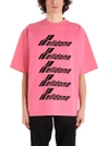 We11 Done Oversized Logo-print T-shirt In Fuchsia