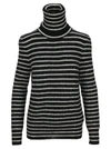 SAINT LAURENT HIGH NECK STRIPED SWEATER,11451920