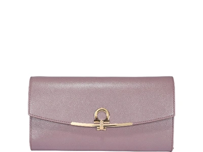 Ferragamo Gancini Pochette In Pink