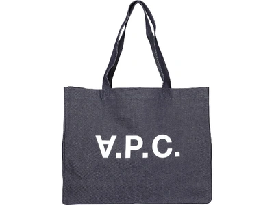 Apc A.p.c. Daniela Denim Shopping Tote Bag In Blue