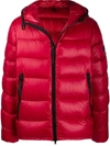 Peuterey Hooded Padded Jacket In Red