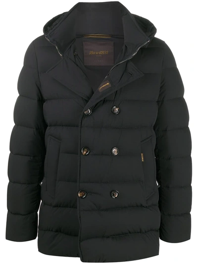 Moorer Florio Double-breasted Padded Coat In Blue