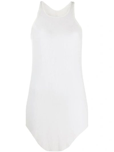 Rick Owens Performa Basic Ribbed Tank Top In White