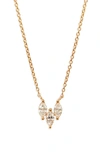 DANA REBECCA DESIGNS ALEXA JORDYN MARQUISE TRIO DIAMOND NECKLACE,N2891